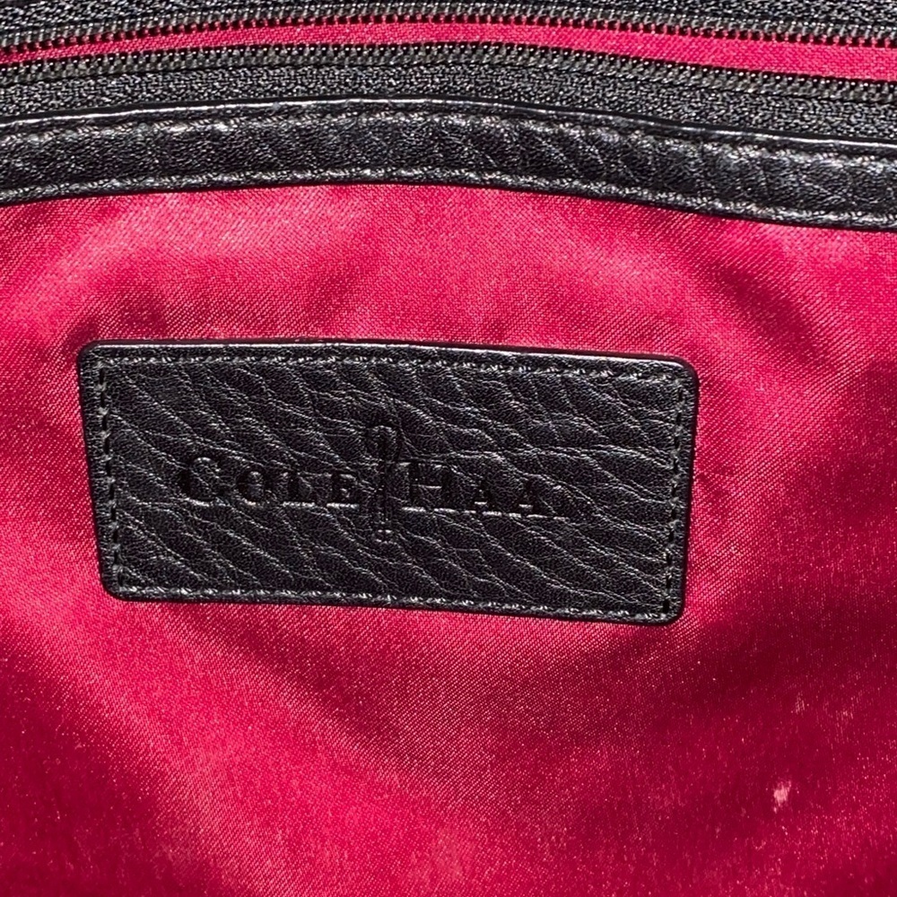 COLE HAAN ~ Black Pebble Leather ~ Shoulder Bag - Picture 6 of 12